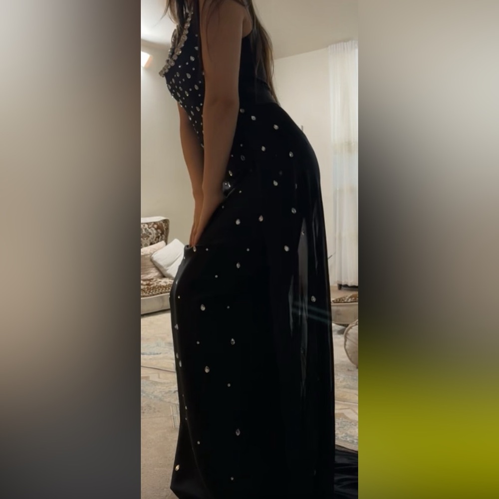 SHEIN Black Maxi Dress with Silver Accents - Picture 2 of 2